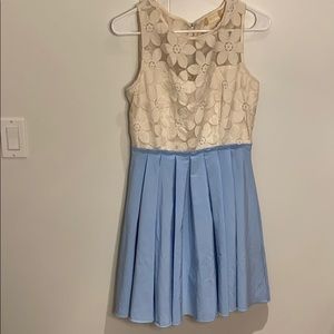 Blue floral dress